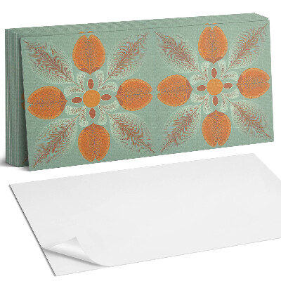 Samolepící panel na zeď Květinový vzor s listy