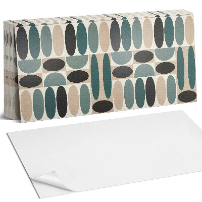 Nástěnný panel za linku Vzor oválných tvarů