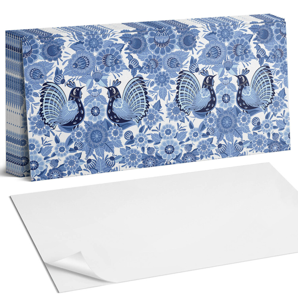 Obkladový panel na stěnu Vzorek s ptáky a květinami