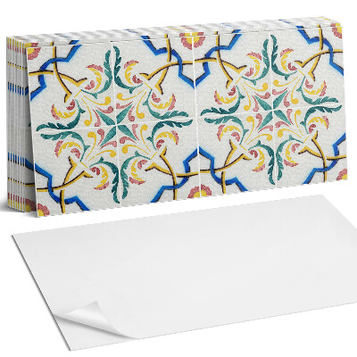 Obkladový panel do kuchyně Rostlinný vzor s ornamenty