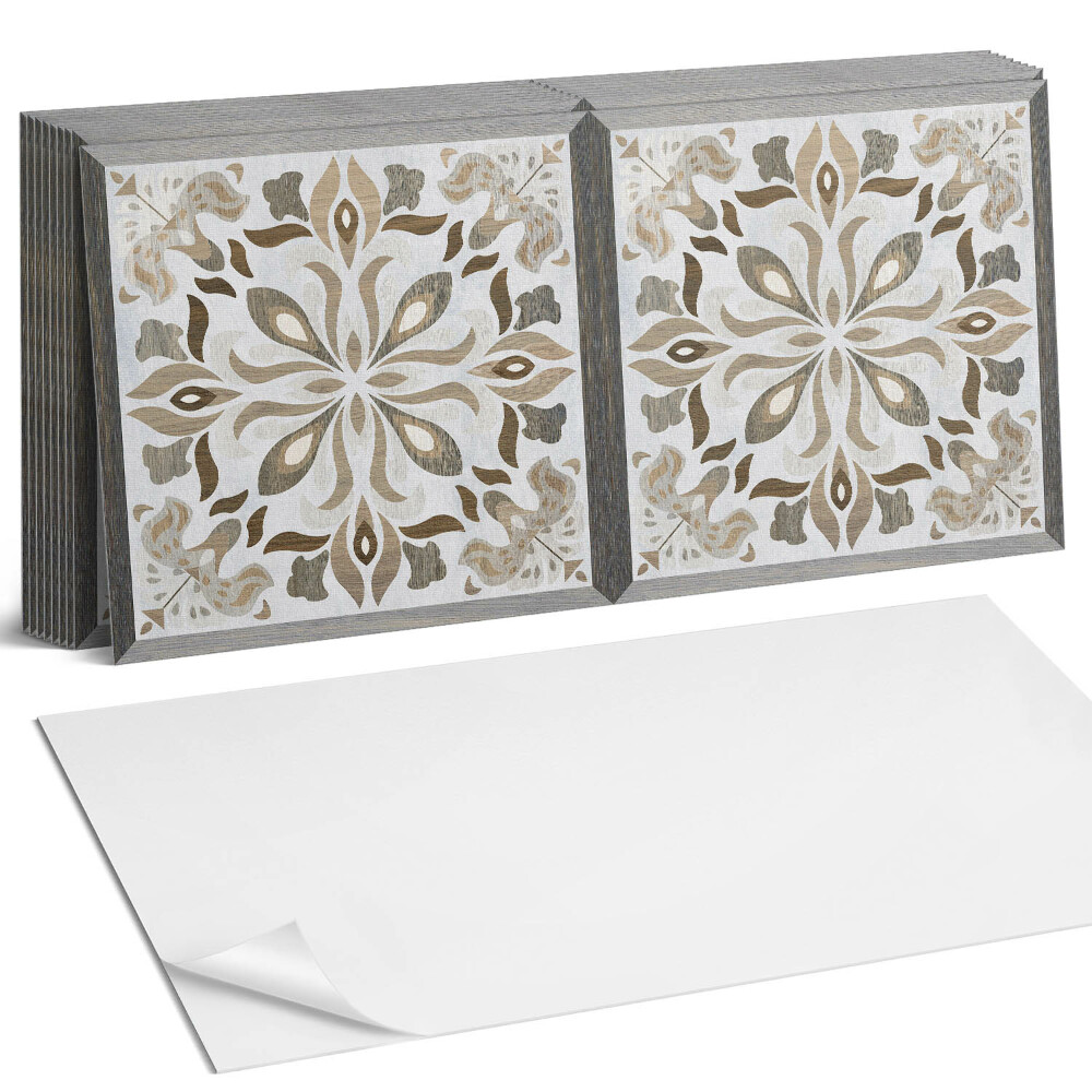 Nástěnný panel do kuchyně Květinový vzor se symetrií