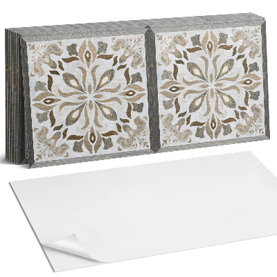 Nástěnný panel do kuchyně Květinový vzor se symetrií