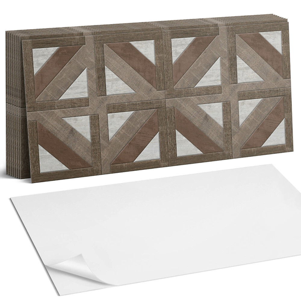 Obkladový panel na stěnu Geometrie dřeva a betonu