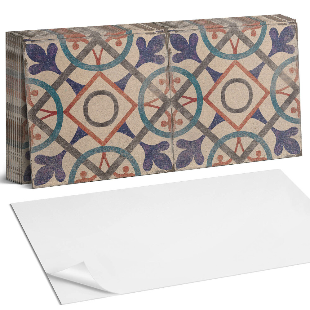 Nástěnný panel za linku Geometrický vzor s kruhy