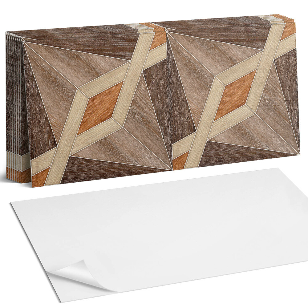 Obkladový panel do kuchyně Geometrický dřevěný vzor