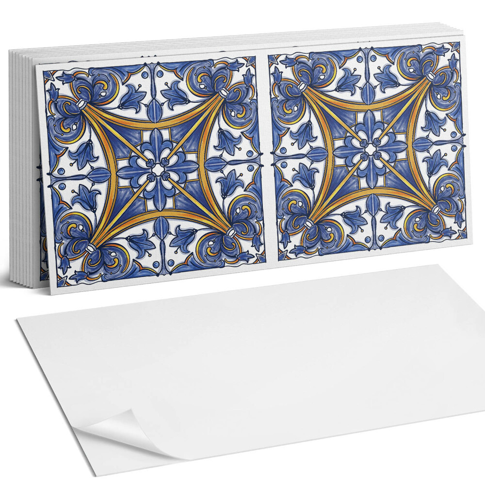 Nástěnný panel do kuchyně Rostlinný vzor s ornamenty