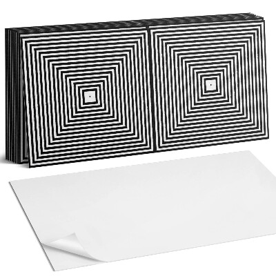 Nástěnný panel za linku Soustředné čáry ve čtvercích