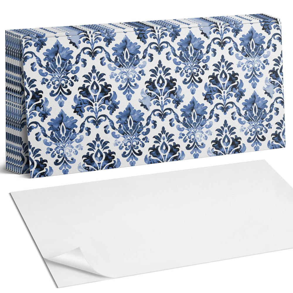 Nástěnný panel za linku Květinový vzor v barokním stylu