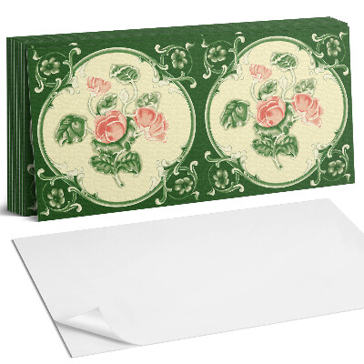 Samolepící panel na zeď Květinový vzor s listy