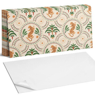 Nástěnný panel za linku Tropický leopardí vzor