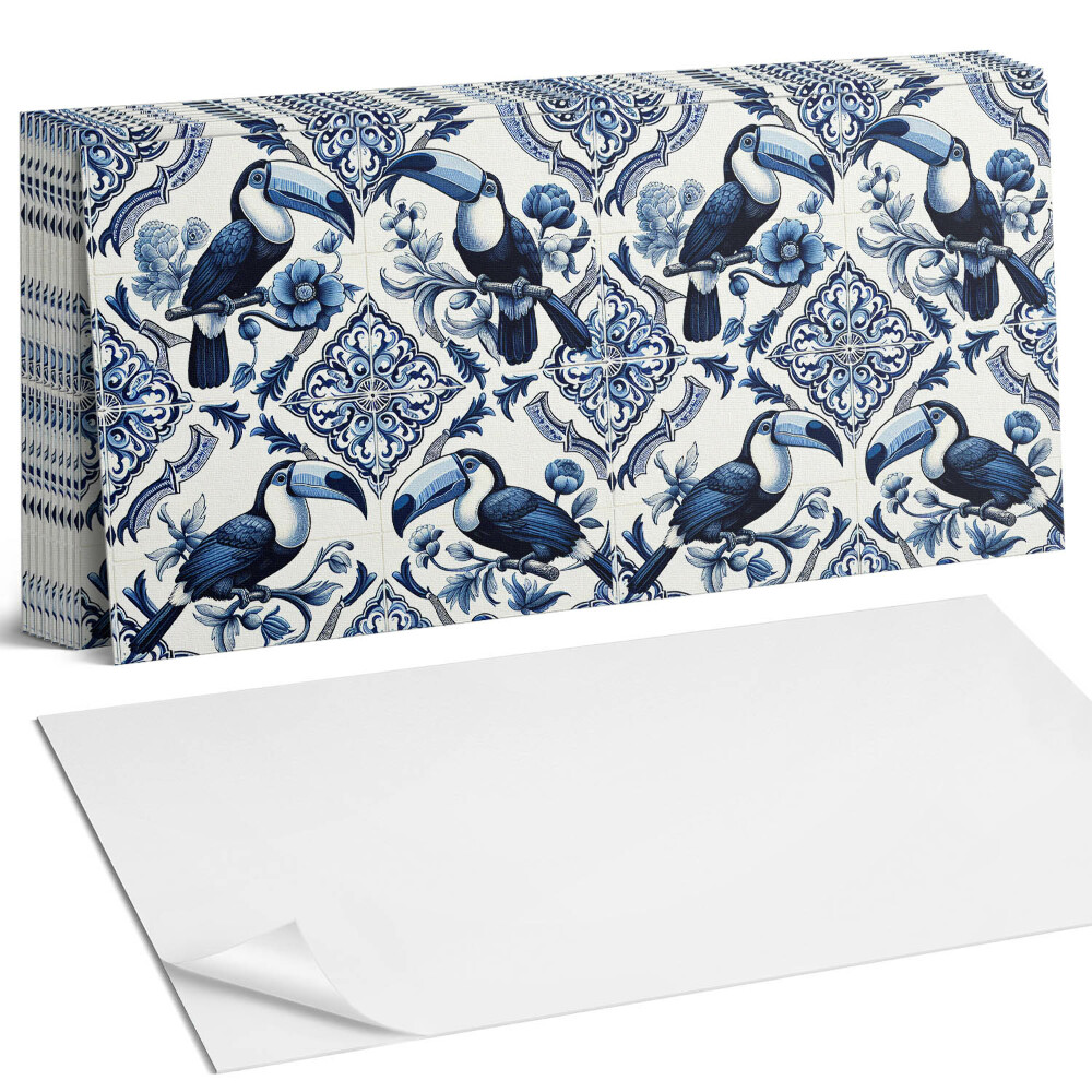 Obkladový panel na stěnu Tukan na dekorativních dlaždicích