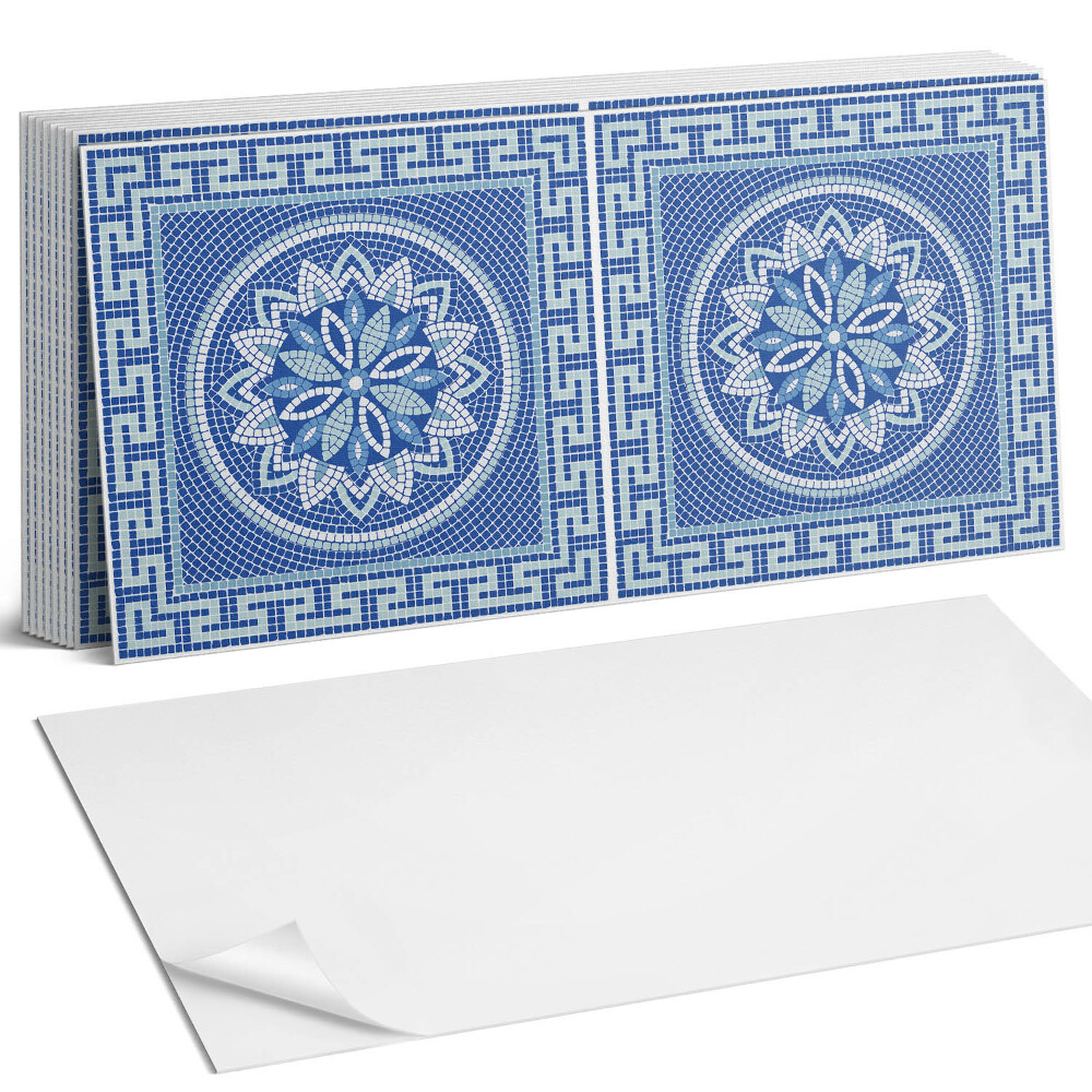 Nástěnný panel do kuchyně Mozaikový květinový vzor