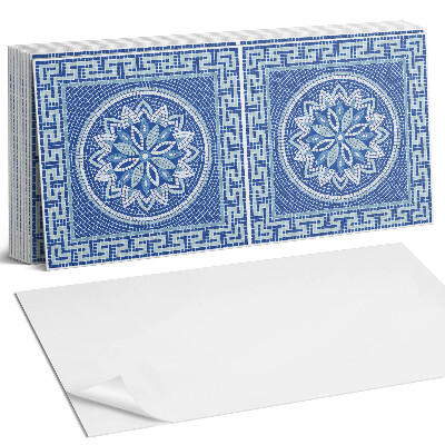 Nástěnný panel do kuchyně Mozaikový květinový vzor