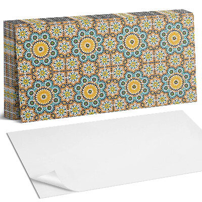 Obkladový panel na stěnu Mozaikový vzor s květinami