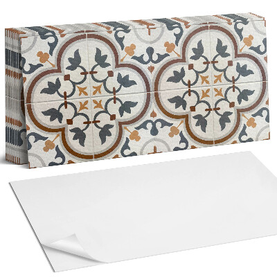 Nástěnný panel do kuchyně Kostkovaný květinový vzor