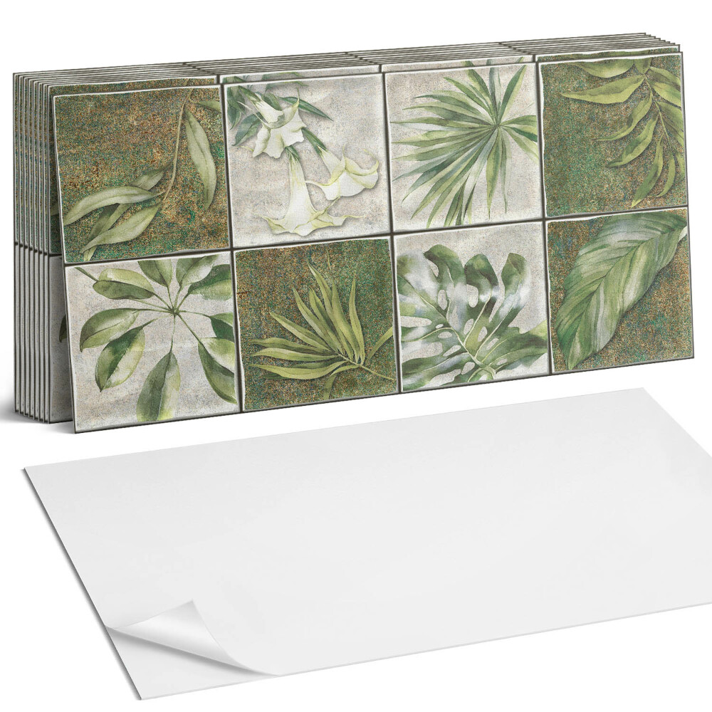 Nástěnný panel za linku Listy v mozaice přírody