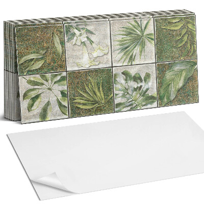 Nástěnný panel za linku Listy v mozaice přírody