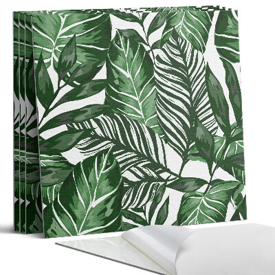 Dekorativní panel na zeď kvadratový Tropické listy ve vzoru