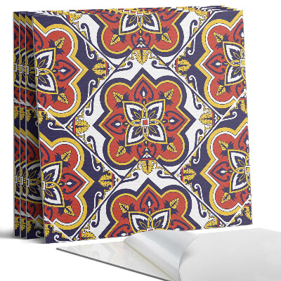 Dekorativní panel na zeď kvadratový Květinový vzor s ornamenty