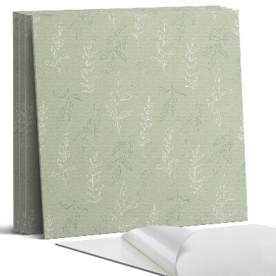 Dekorativní panel na zeď kvadratový Vzorek listů rostliny