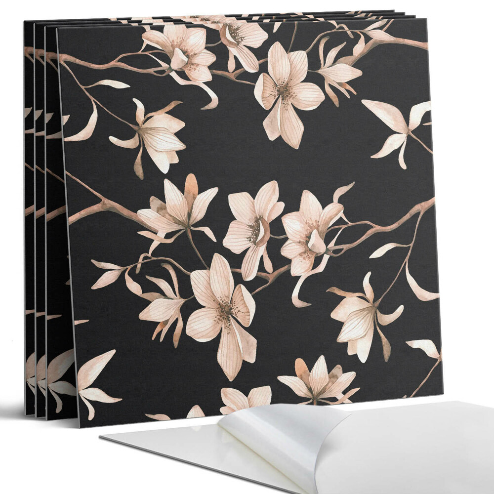 Dekorativní panel na zeď kvadratový Květinový vzor na pozadí