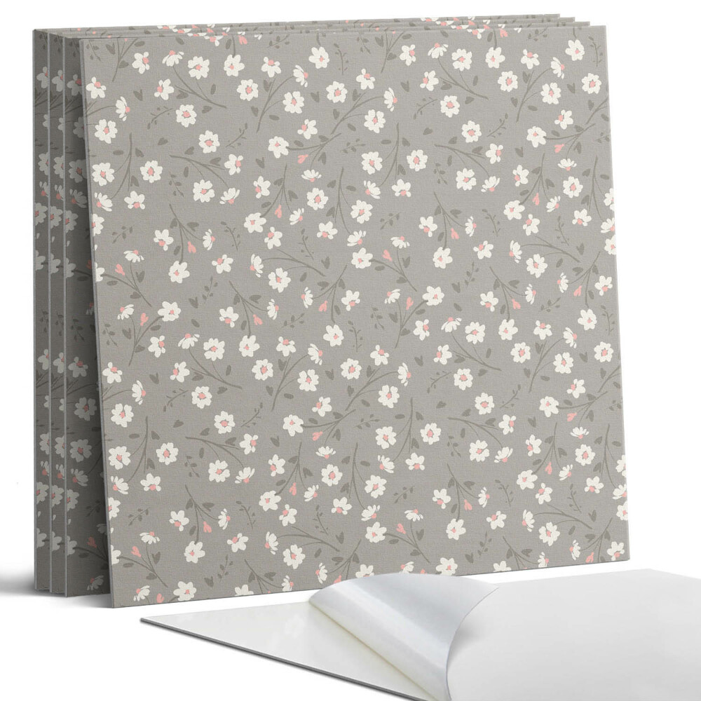 Dekorativní panel na zeď kvadratový Květinový vzor na pozadí