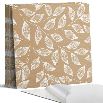 Pvc obkladový panel Listy na texturovaném pozadí