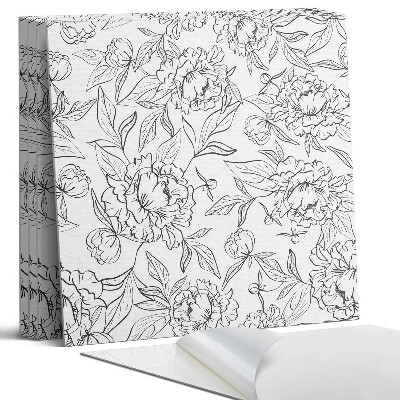 Nástěnný panel Květinový vzor s listy