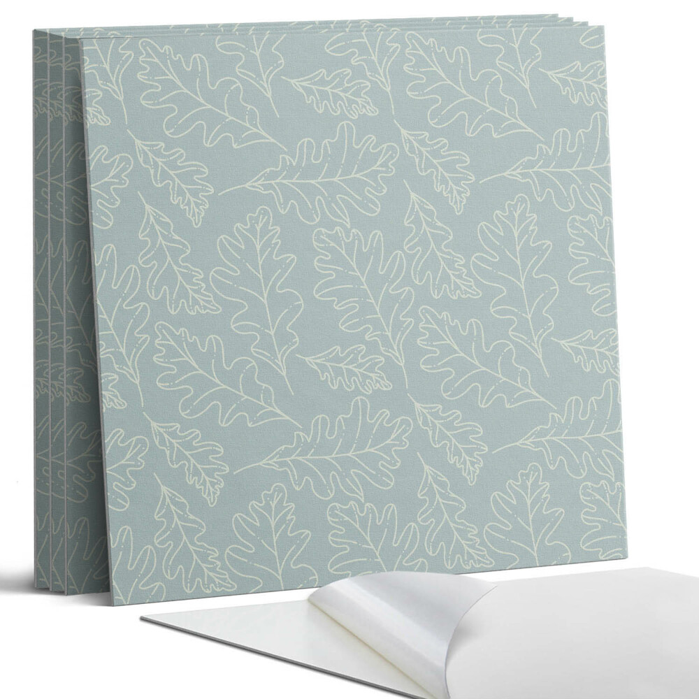 Dekorativní panel na zeď kvadratový Listy na jemném pozadí