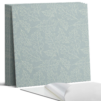 Dekorativní panel na zeď kvadratový Listy na jemném pozadí