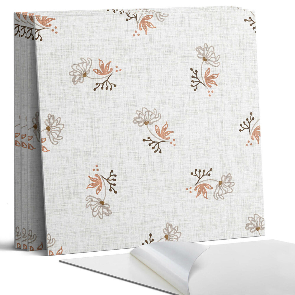 Dekorativní panel na zeď kvadratový Květinový vzor na pozadí