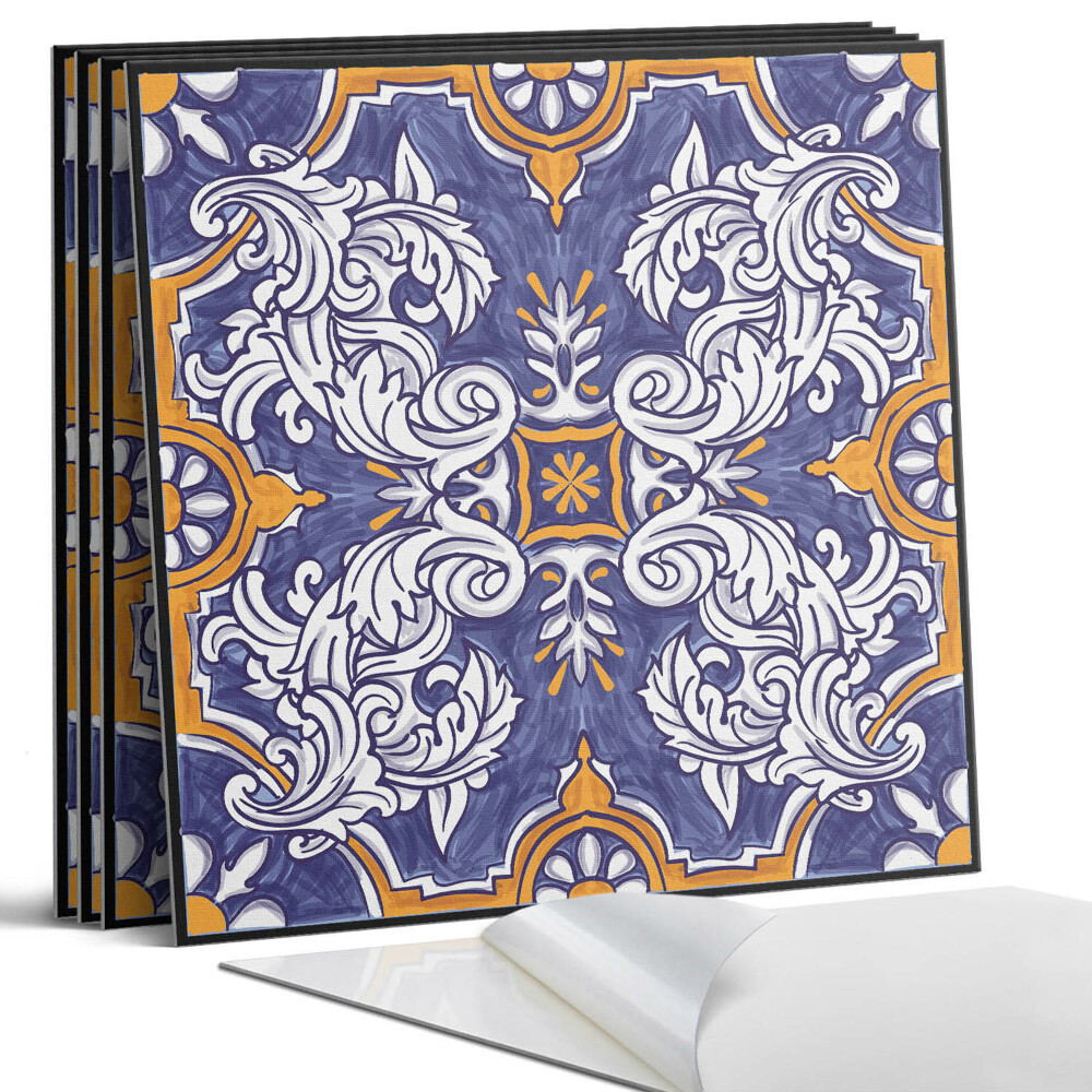 Nástěnný panel Květinový vzor s ornamenty