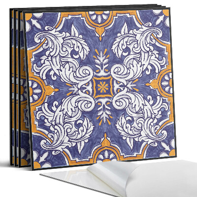 Nástěnný panel Květinový vzor s ornamenty