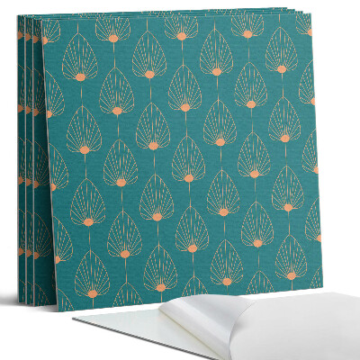 Dekorativní panel na zeď kvadratový Listový vzor s kruhy