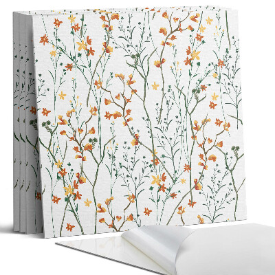 Dekorativní panel na zeď kvadratový Květinový vzor na pozadí