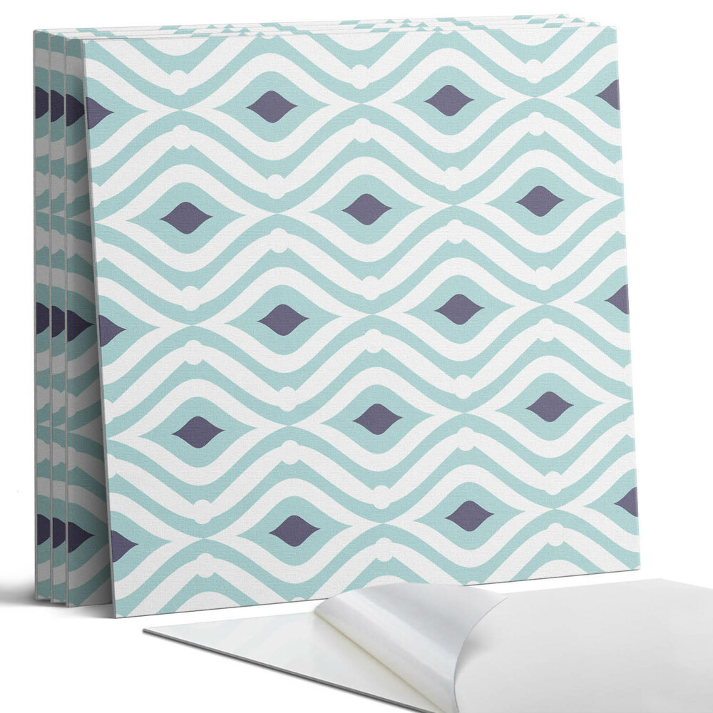 Dekorativní panel na zeď kvadratový Vlny a kosočtverce v rytmu