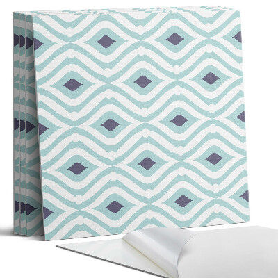 Dekorativní panel na zeď kvadratový Vlny a kosočtverce v rytmu