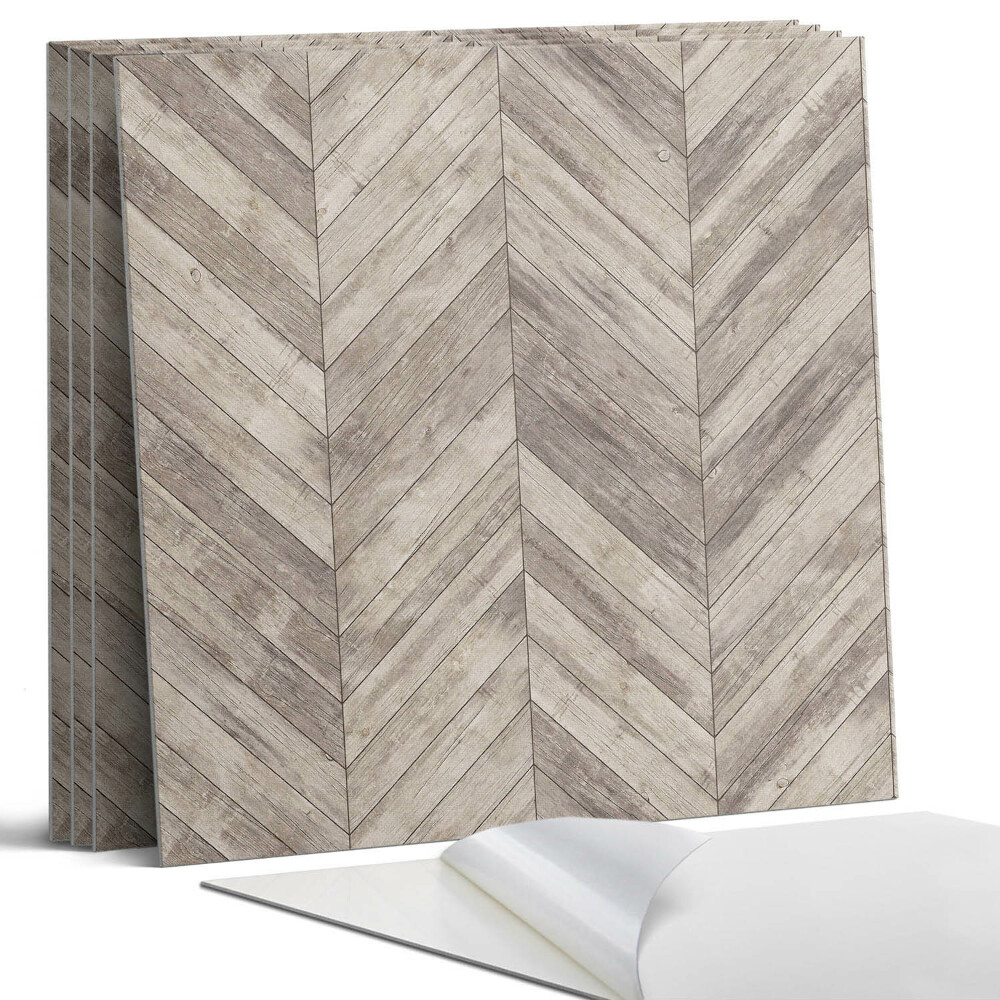 Dekorativní panel na zeď kvadratový Vzor rybí kosti na desce