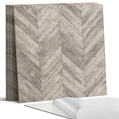 Dekorativní panel na zeď kvadratový Vzor rybí kosti na desce