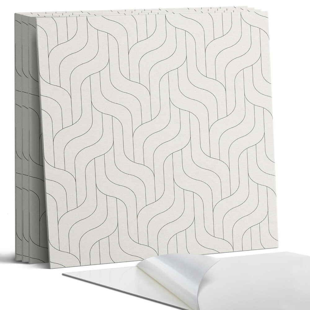 Dekorativní panel na zeď kvadratový Vlny v geometrickém uspořádání