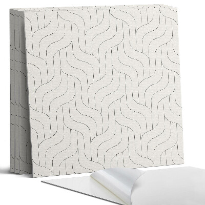 Dekorativní panel na zeď kvadratový Vlny v geometrickém uspořádání