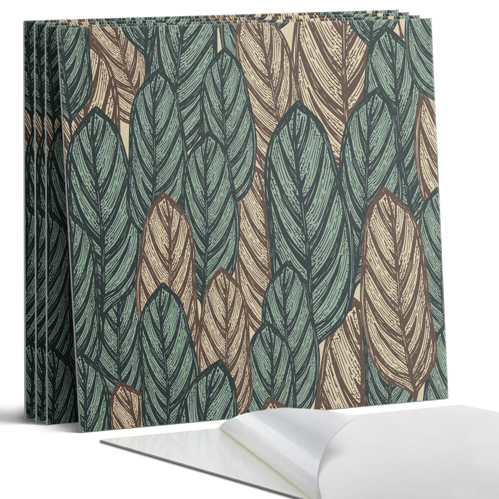 Dekorativní panel na zeď kvadratový Listový vzor na pozadí