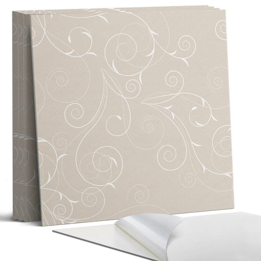 Nástěnný panel Jemné spirály a listy