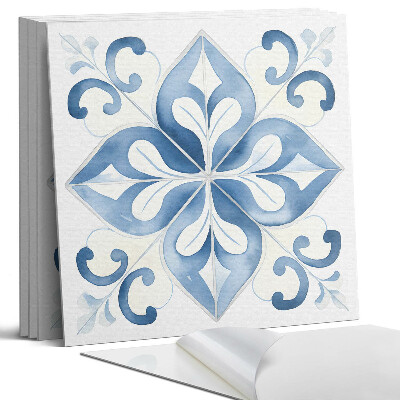 Nástěnný panel Květinový vzor na dlaždicích