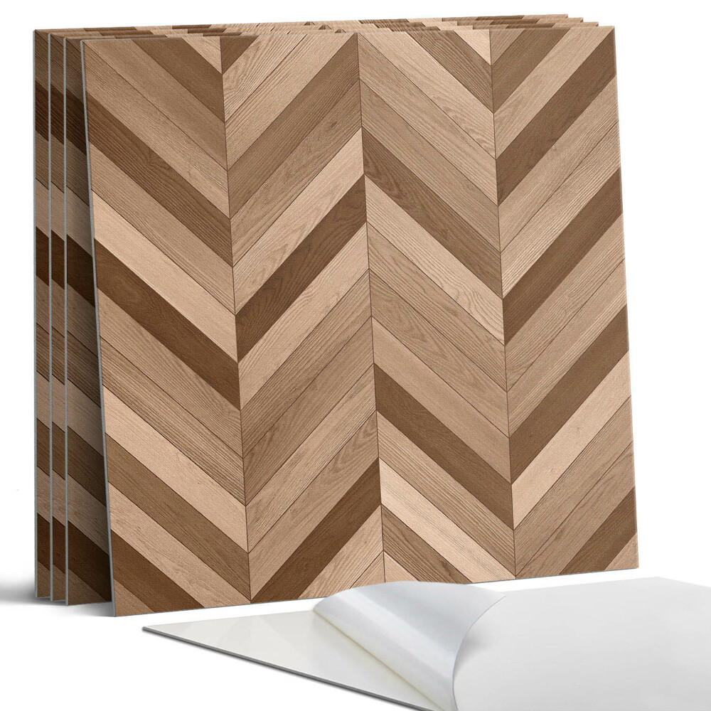 Dekorativní panel na zeď kvadratový Vzor rybí kosti dřeva