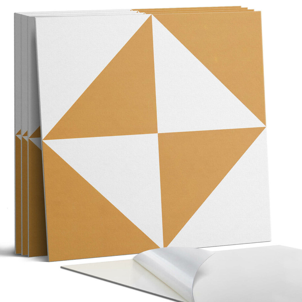 Nástěnný panel Geometrické trojúhelníky ve čtvercích