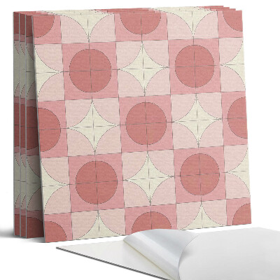 Pvc obkladový panel Vzor s kruhy a květinami