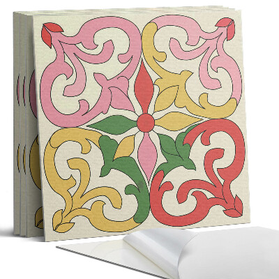 Nástěnný panel Květinový vzor s ornamenty