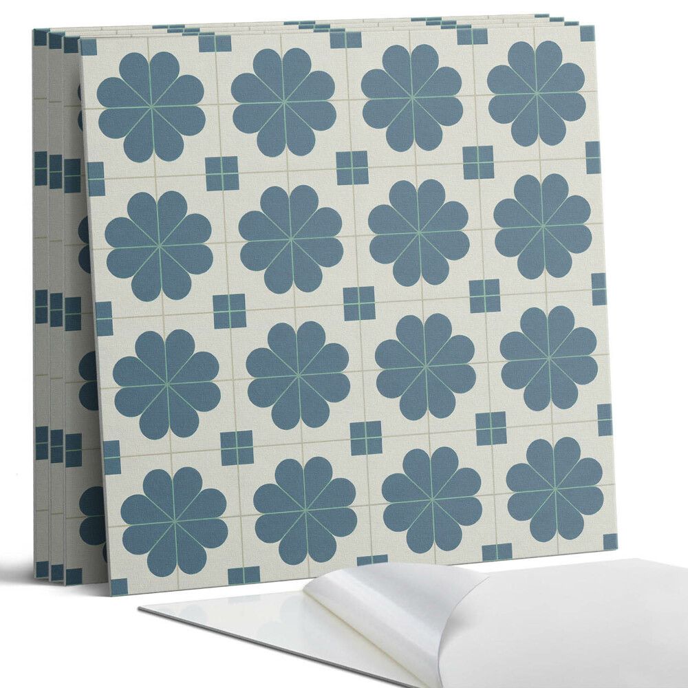 Nástěnný panel Květinový kostkovaný vzor