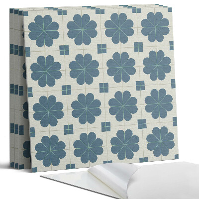 Nástěnný panel Květinový kostkovaný vzor